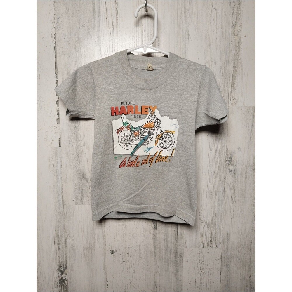 Vtg 1984 Harley Davidson Single Stitch T-Shirt Youth 2-4 Reno, Nevada USA